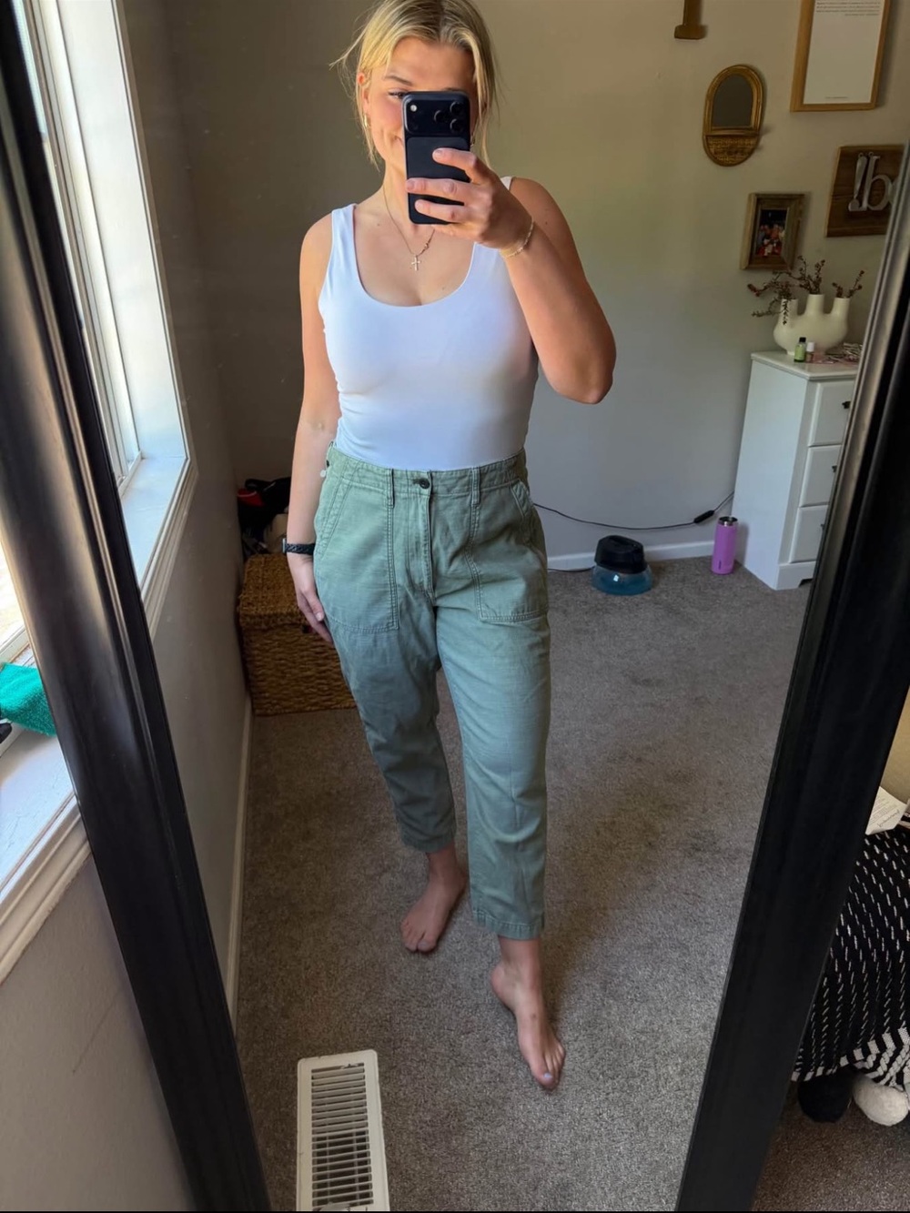 Madewell Green Utility Cargo Pants